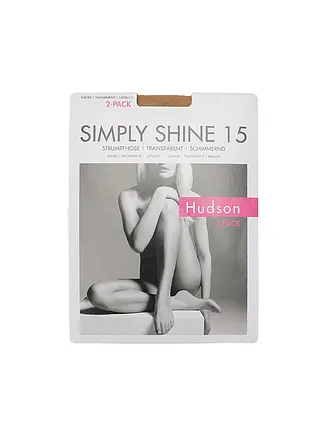 HUDSON | Feinstrumpfhose SIMPLY SHINE 15 2-er Pkg noir | beige